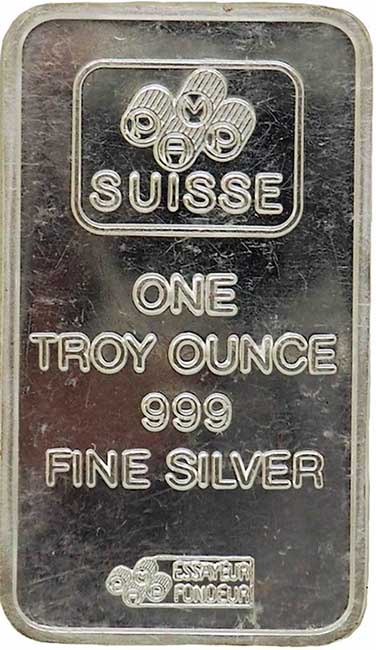 1 Oz Silver Pamp Suisse Bar - Gold Bars For Sale Ontario